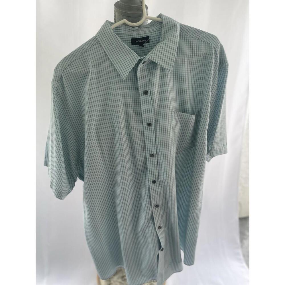 Croft & Barrow Men’s Casual xxl  Short Sleeve Shirt Checkers  button up collared